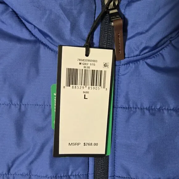 RLX Ralph Lauren Golf Wool Full Zip Hooded Jacket Mens Large Blue Light Purple L - Picture 2 of 6